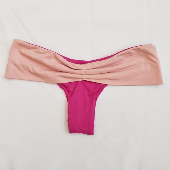 Swimwear Martha Rey Voyager Hipster Bottom SZ M Colorblock Pink - Picture 6 of 8